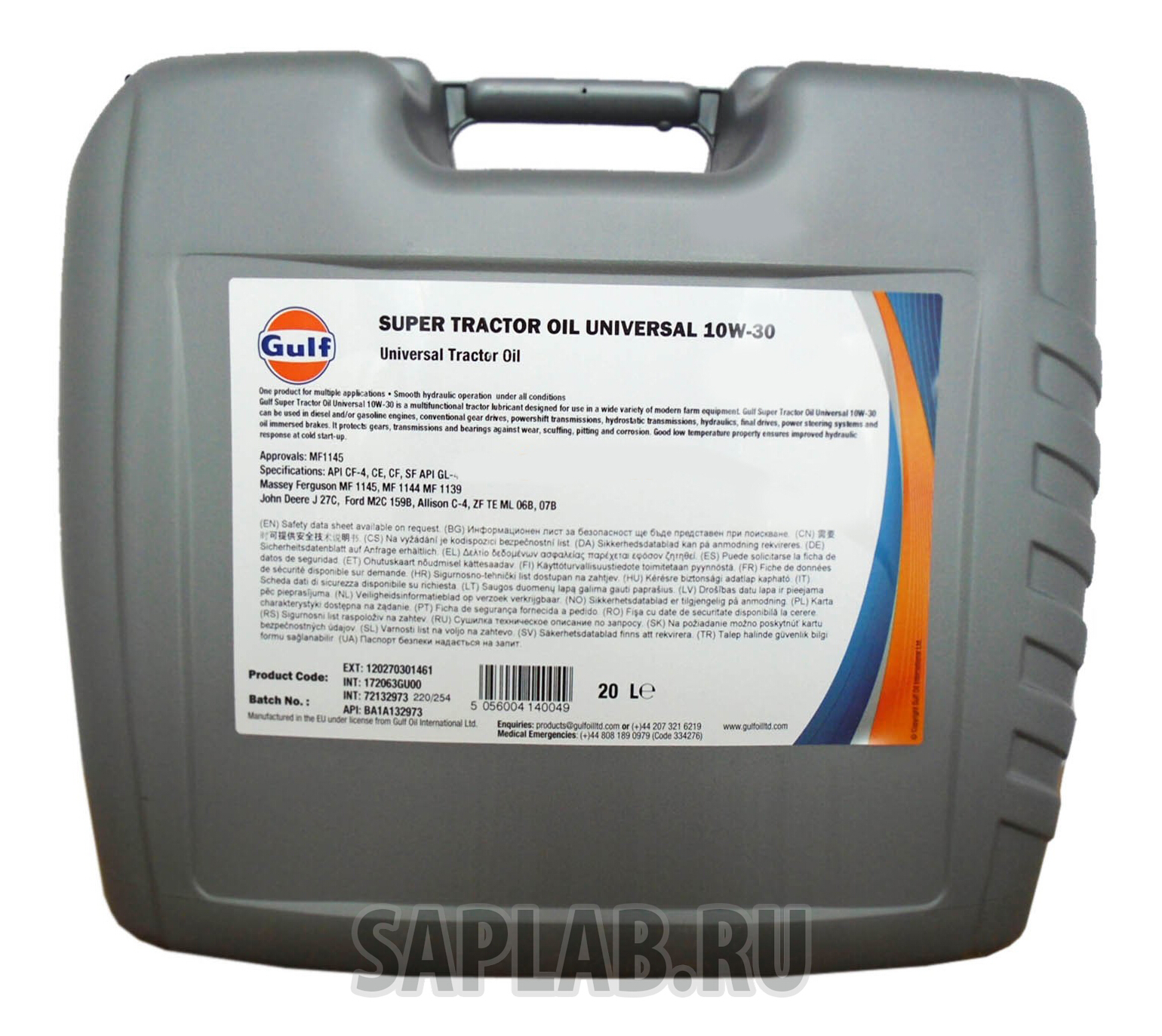 Купить GULF 120270301461 Моторное масло Gulf Super Tractor Oil Universal 10W-30 20л