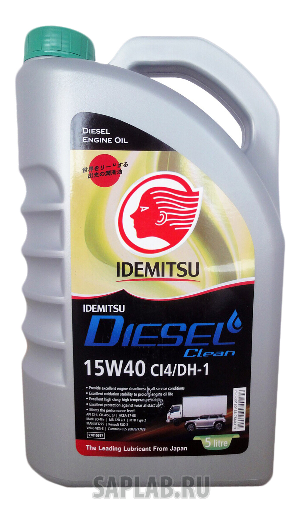 Купить IDEMITSU 30180156756 Моторное масло Idemitsu Diesel 15W-40 5л