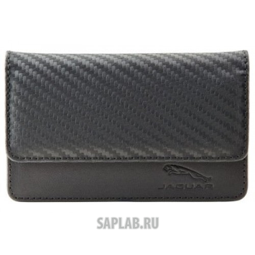 Купить Jaguar JSLGTRXBCB Кожаная визитница Jaguar Leather Business Card Case - Black, артикул JSLGTRXBCB