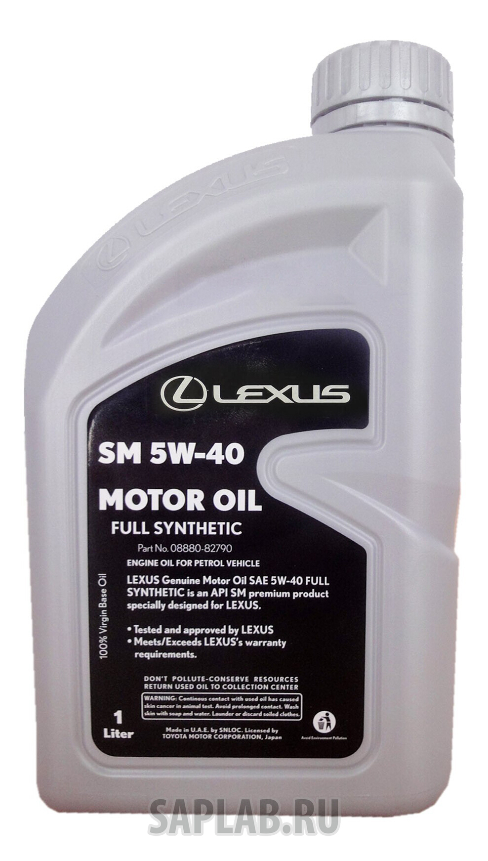 Купить LEXUS 888082790 Моторное масло Lexus Full Synthetic SM 5W-40 1л