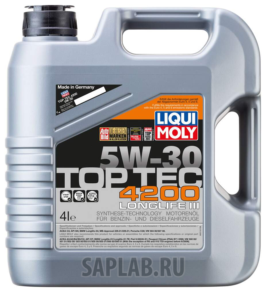 Купить LIQUI MOLY 3715 Моторное масло Liqui moly Top Tec 4200 5w-30 4л