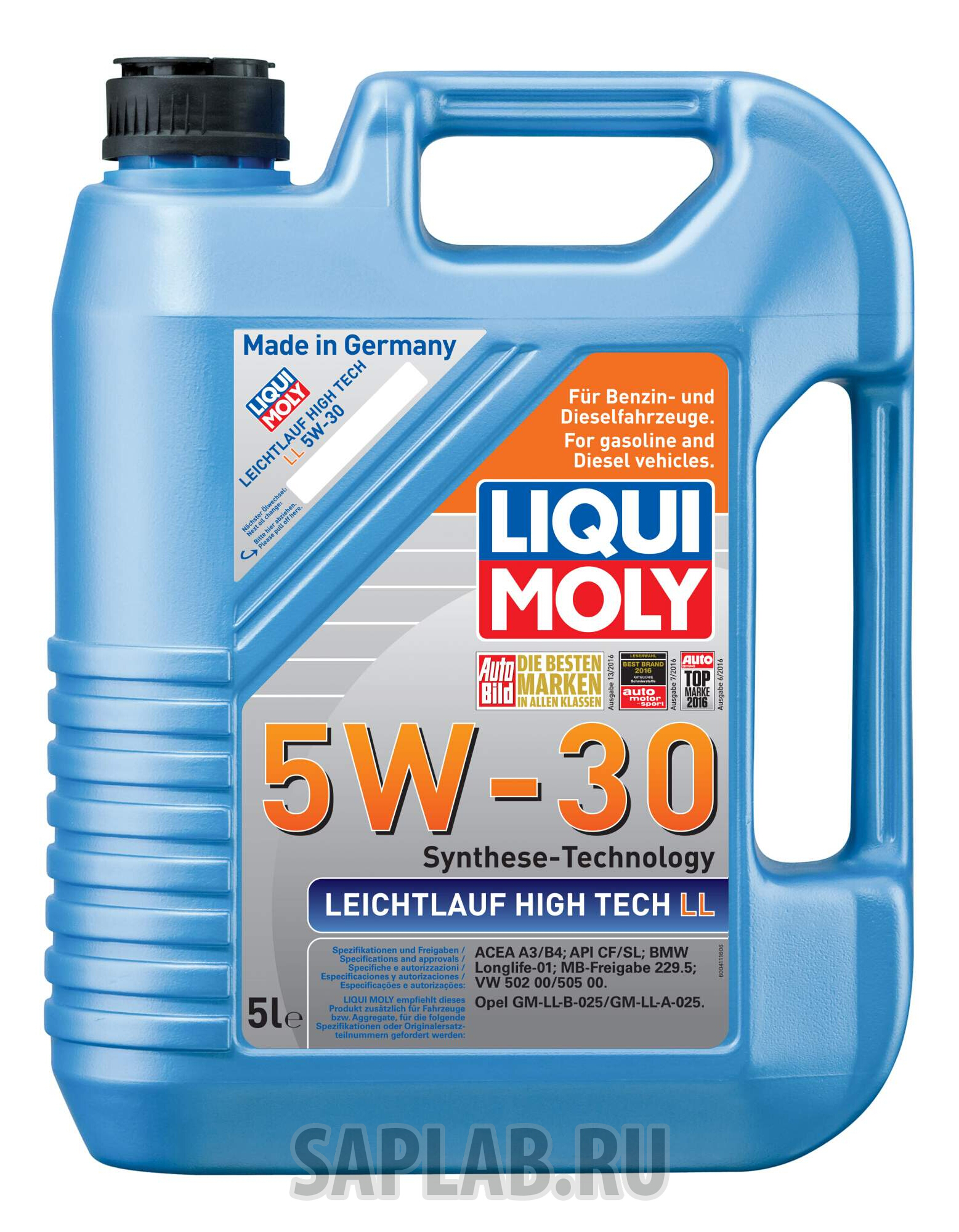 Купить LIQUI MOLY 39007 Моторное масло Liqui moly Leichtlauf High Tech LL 5W-30 5л