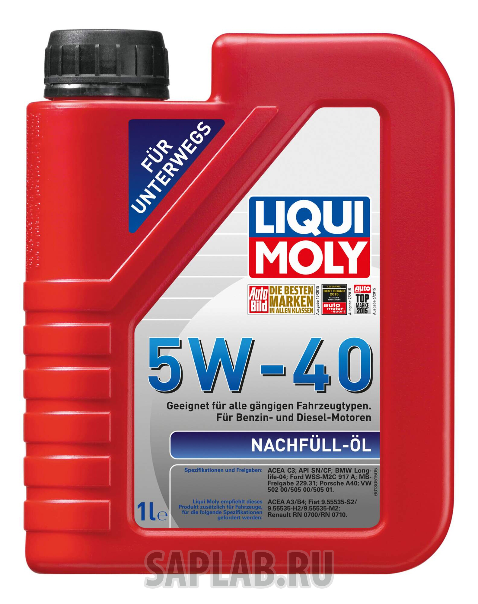 Купить LIQUI MOLY 8027 Моторное масло Liqui moly Nachfull Oil 5W-40 1л
