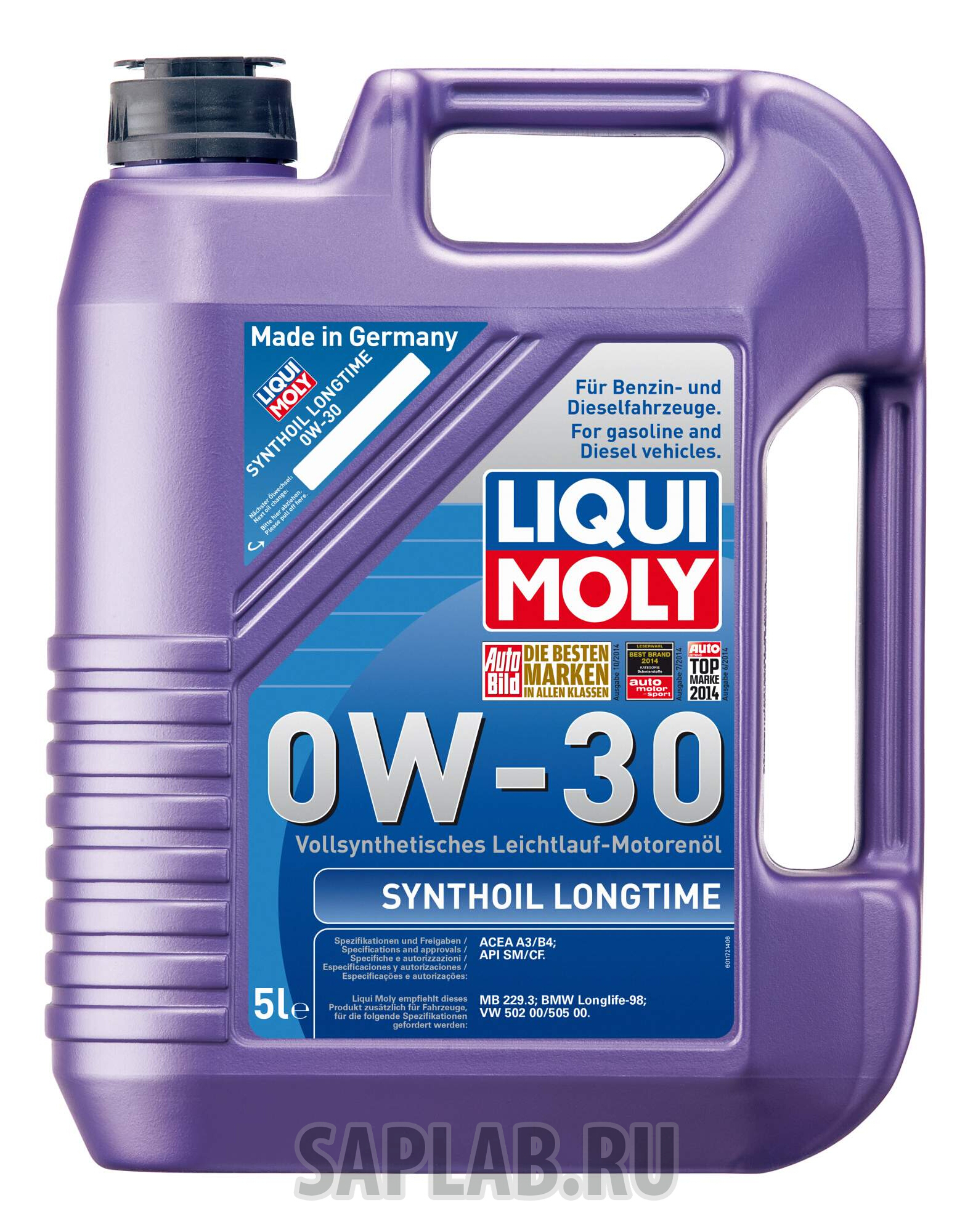 Купить LIQUI MOLY 8977 Моторное масло Liqui moly Synthoil Longtime 0W-30 5л