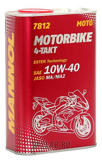 Купить MANNOL 1962 Моторное масло Mannol 4-Takt Motorbike 10W-40 1 л