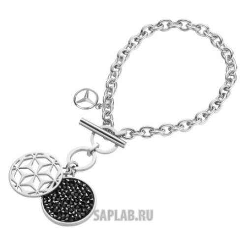 Купить MERCEDES B66953118 Женский браслет Mercedes Women's Bracelet Seoul, Silver / Black, артикул B66953118