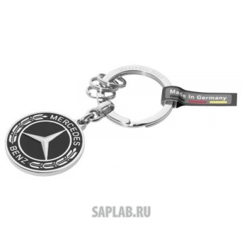 Купить MERCEDES B66953307 Брелок Mercedes-Benz Key Ring, Untertürkheim Stainless Steel, Black/Silver