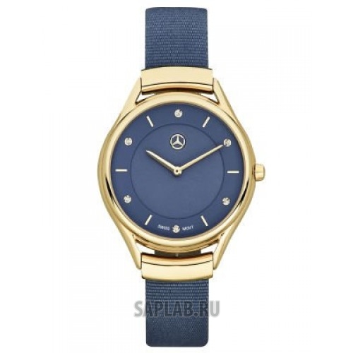 Купить MERCEDES B66953564 Женские наручные часы Mercedes-Benz Women’s Watch, Fashion Gold, Yellow gold-coloured / Blue