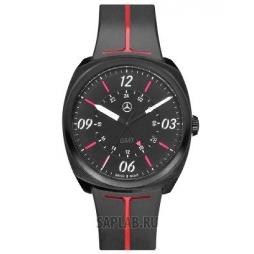 Купить MERCEDES B66953568 Мужские наручные часы Mercedes-Benz Men’s Watch, Sporty GMT, Black / Red / White