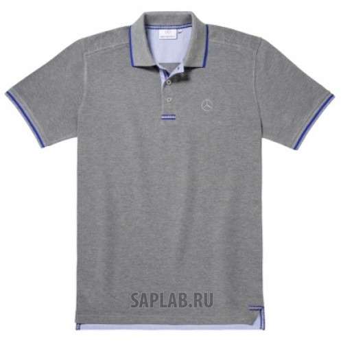 Купить MERCEDES B66956677 Мужская футболка поло Mercedes-Benz Men's Polo Shirt, Grey / Royal Blue, артикул B66956677