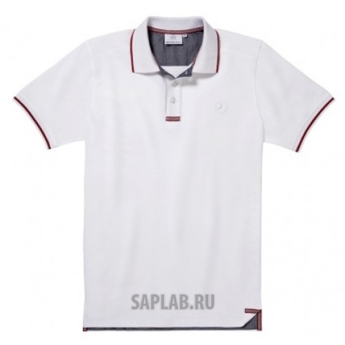 Купить MERCEDES B66956739 Мужская футболка поло Mercedes-Benz Men's Polo Shirt, White / Red details, артикул B66956739