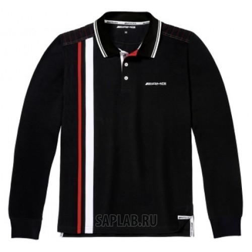 Купить MERCEDES B66957490 Мужская рубашка-поло Mercedes AMG Men's Polo Shirt, black/white, артикул B66957490