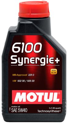 Купить MOTUL 102319 Моторное масло Motul 6100 Synergie+ 5W-40 60л