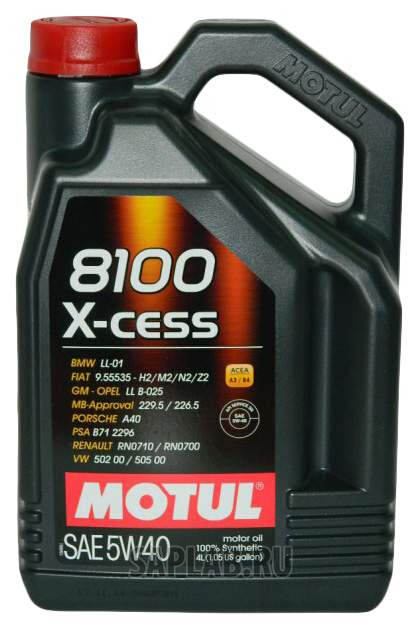 Купить MOTUL 104256 Моторное масло Motul 8100 X-cess 5w-40 4л