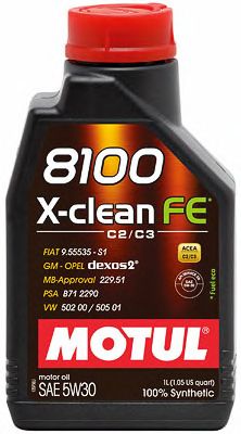 Купить MOTUL 104775 Моторное масло Motul 8100 X-clean FE 5w-30 1л