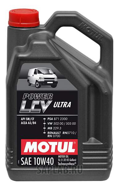 Купить MOTUL 106156 Моторное масло Motul Power LCV Ultra 10W-40 5л
