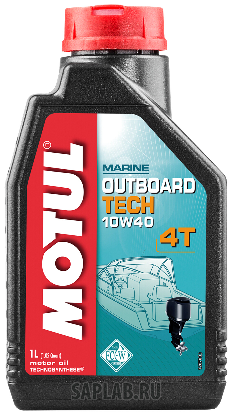 Купить MOTUL 106453 Моторное масло Motul Outboard Tech 4T 10W-30 1л