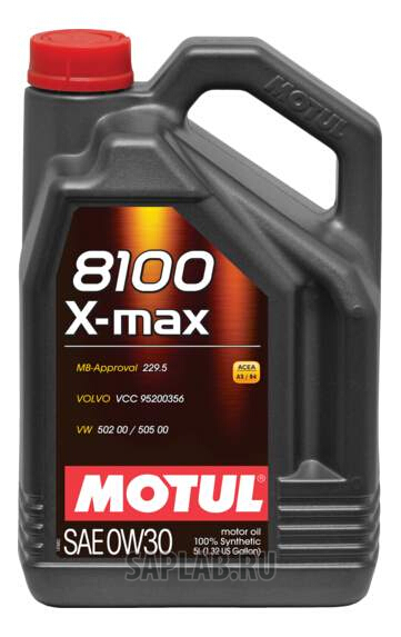 Купить MOTUL 106571 Моторное масло Motul 8100 X-max 0w-30 5л