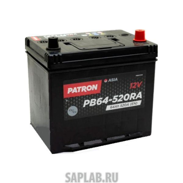 Купить PATRON PB64520RA Аккумулятор PATRON ASIA 12V 64AH 520A (R+) B1 230x173x222mm 14,9kg