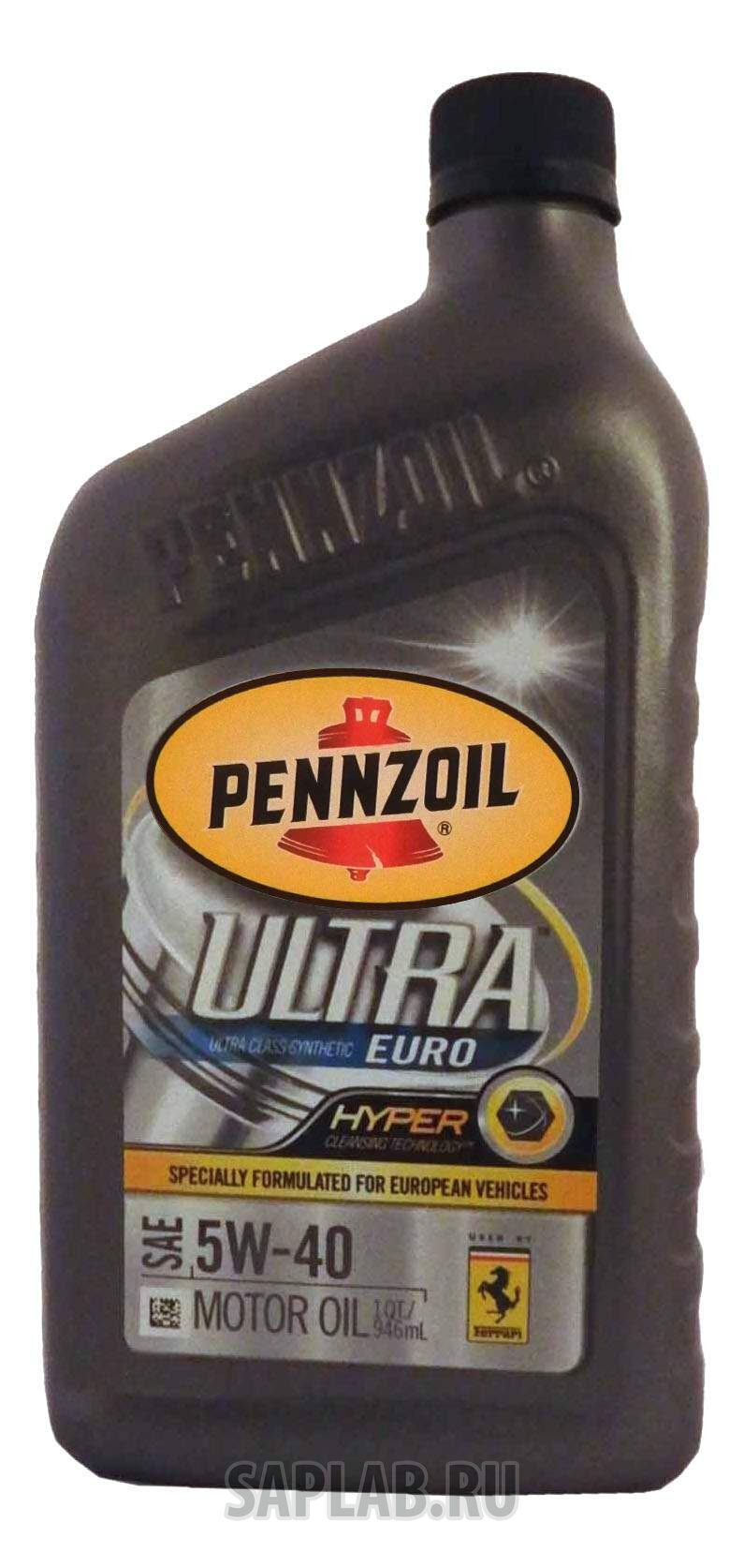 Купить PENNZOIL 550022576 Моторное масло Pennzoil Ultra Euro SAE 5W-40 0,946л