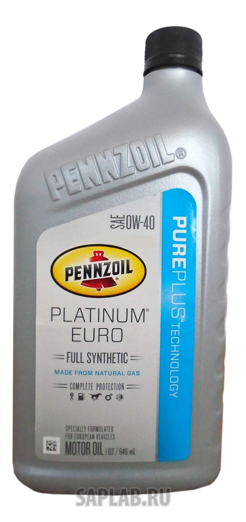 Купить PENNZOIL 550036272 Моторное масло Pennzoil Platinum Euro 0w-40 0,946л