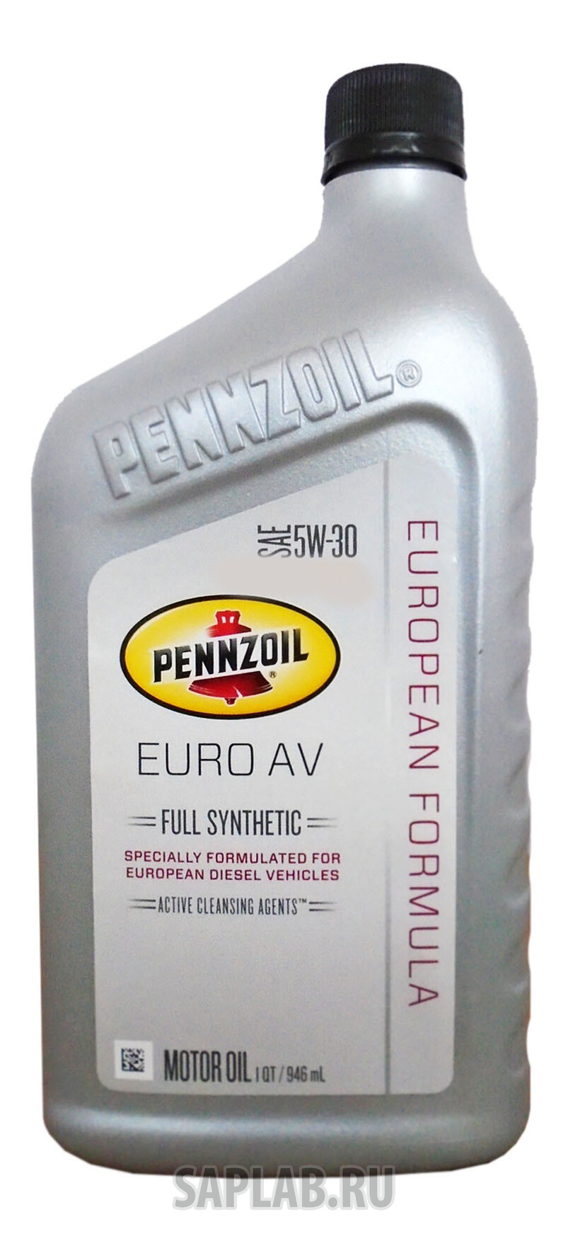 Купить PENNZOIL 550040835 Моторное масло Pennzoil Euro AV Full Synthetic Motor Oil SAE 5W-30 0,946л