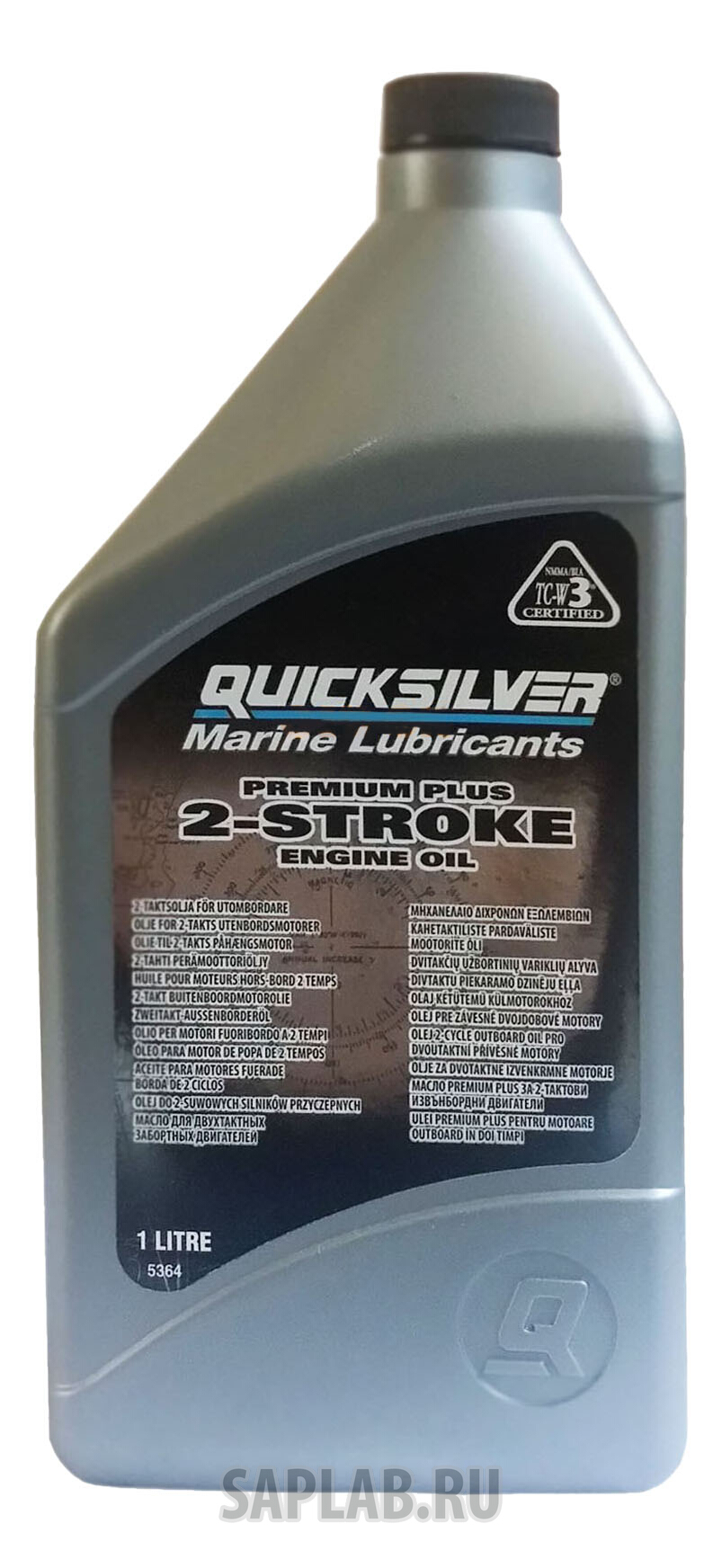 Купить QUICKSILVER 92858026QB1 Моторное масло Quicksilver Premium Plus 2-Cycle Outboard Oil TC-W3 5W-30 1л