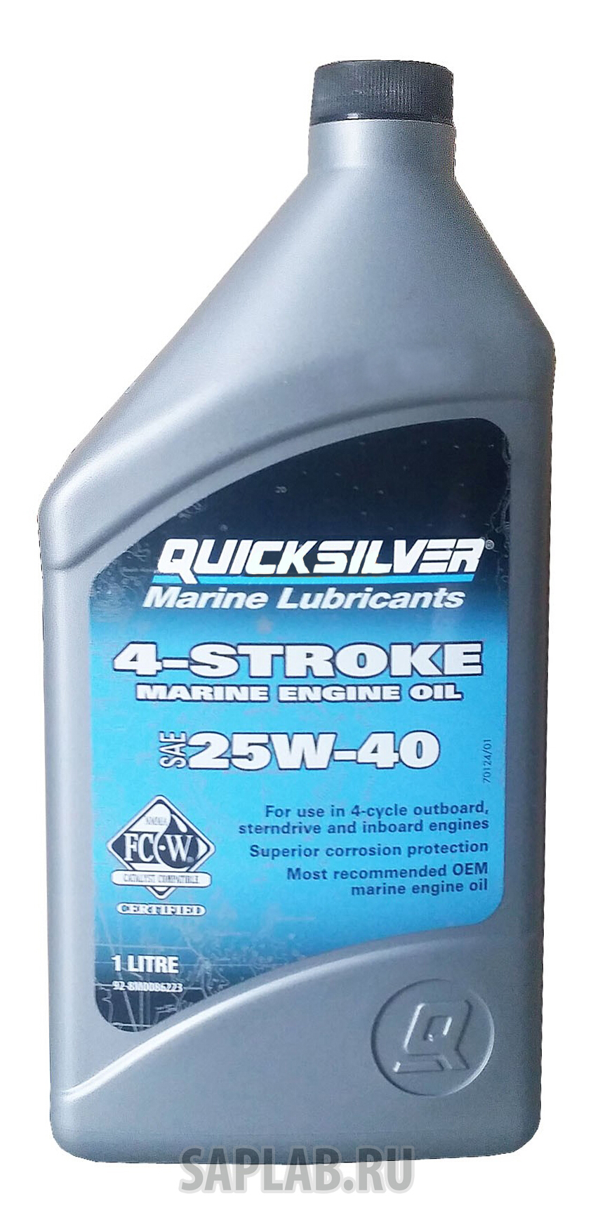 Купить QUICKSILVER 928M0086223 Моторное масло Quicksilver 4-Stroke Marine Engine Oil 25W-40 1л
