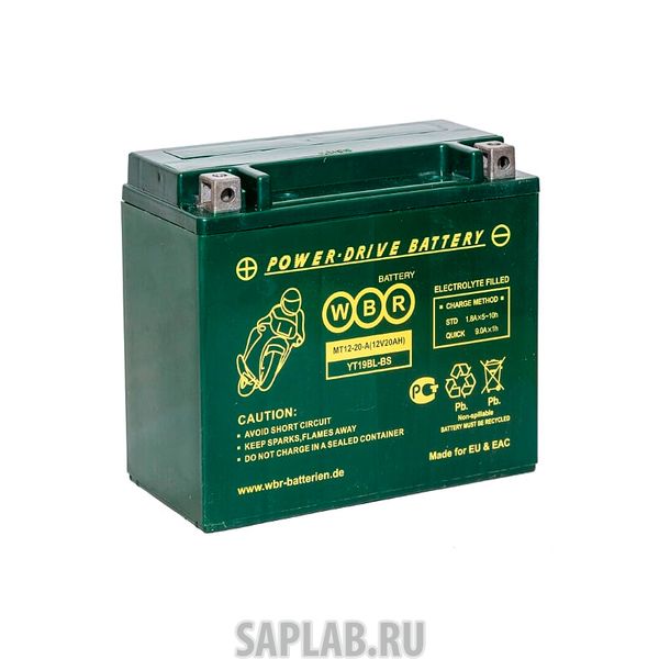 Купить WBR MT1220A Аккумулятор мотоциклетный WBR MT 12-20A YTX20H-BS 12V 20Ah AGM(залит и готов к применению)