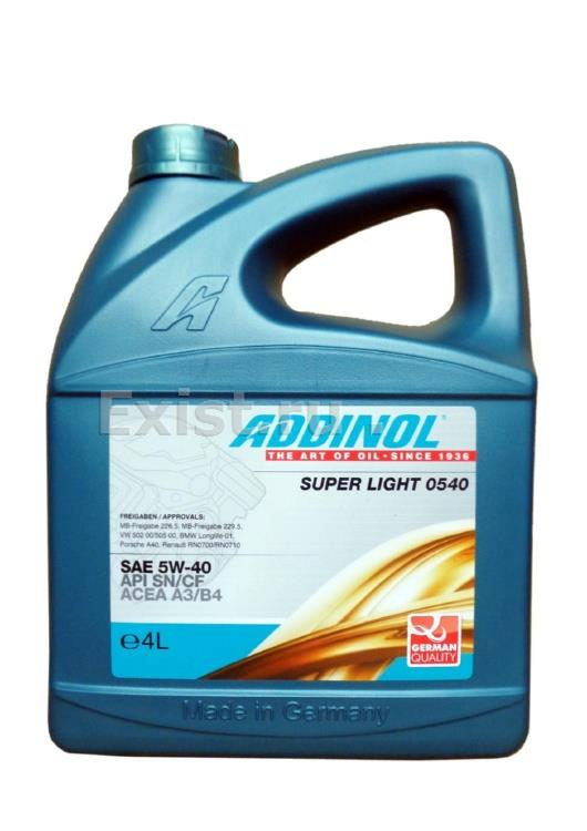 Купить запчасть ADDINOL - 4014766251022 Моторное масло Addinol Super Light 0540 5W-40 4л