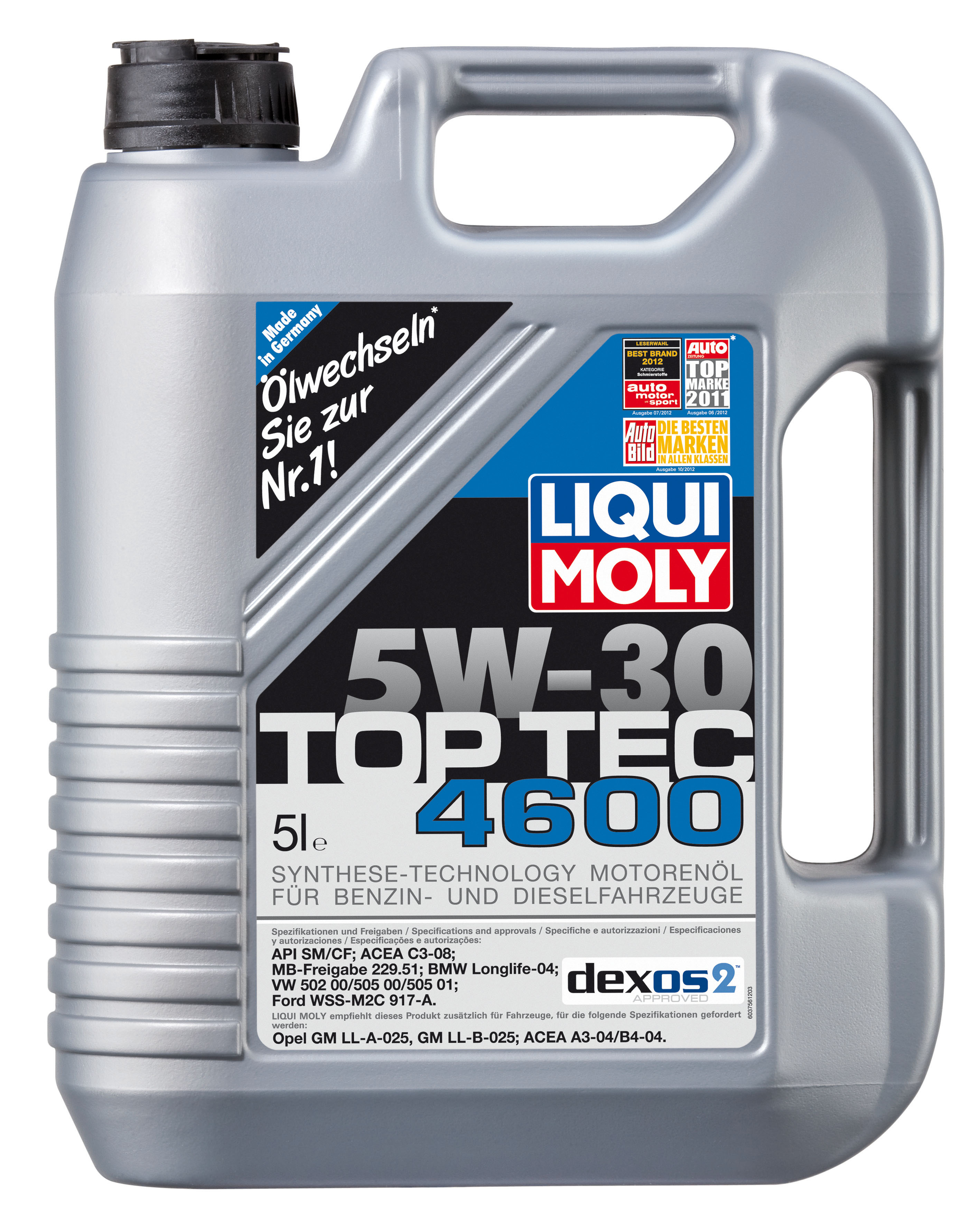 Купить LIQUI MOLY 3756 Масло моторное LIQUI MOLY Top Tec 4600 5w30 8033/3756 5л