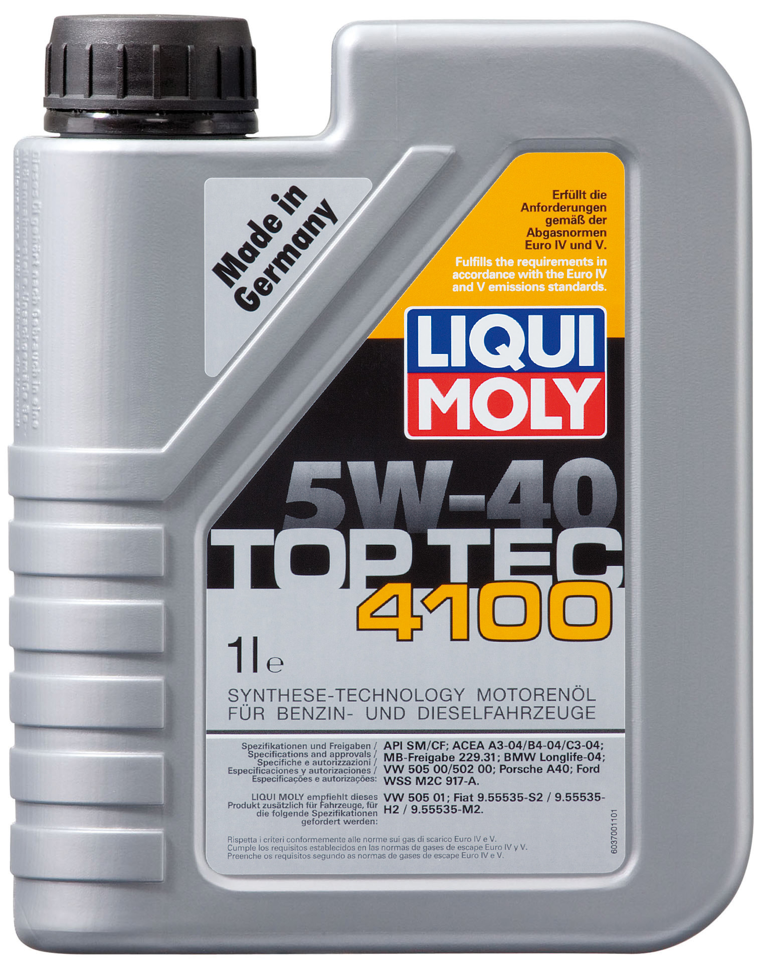 Купить LIQUI MOLY 7500 Моторное масло Liqui moly Top Tec 4100 SAE 5W-40 1л