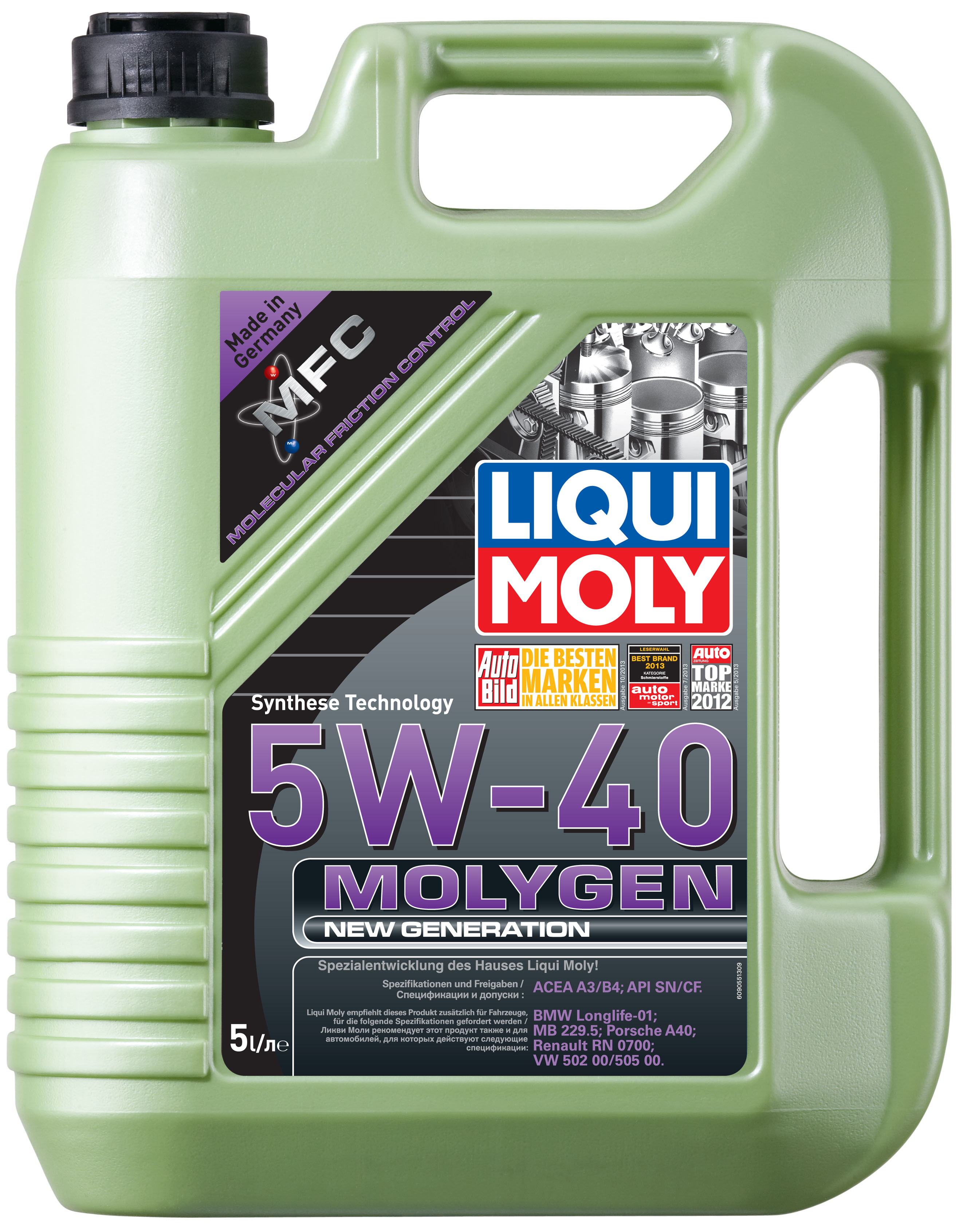 Купить LIQUI MOLY 9055 Моторное масло Liqui moly Molygen New Generation 5W-40 5л